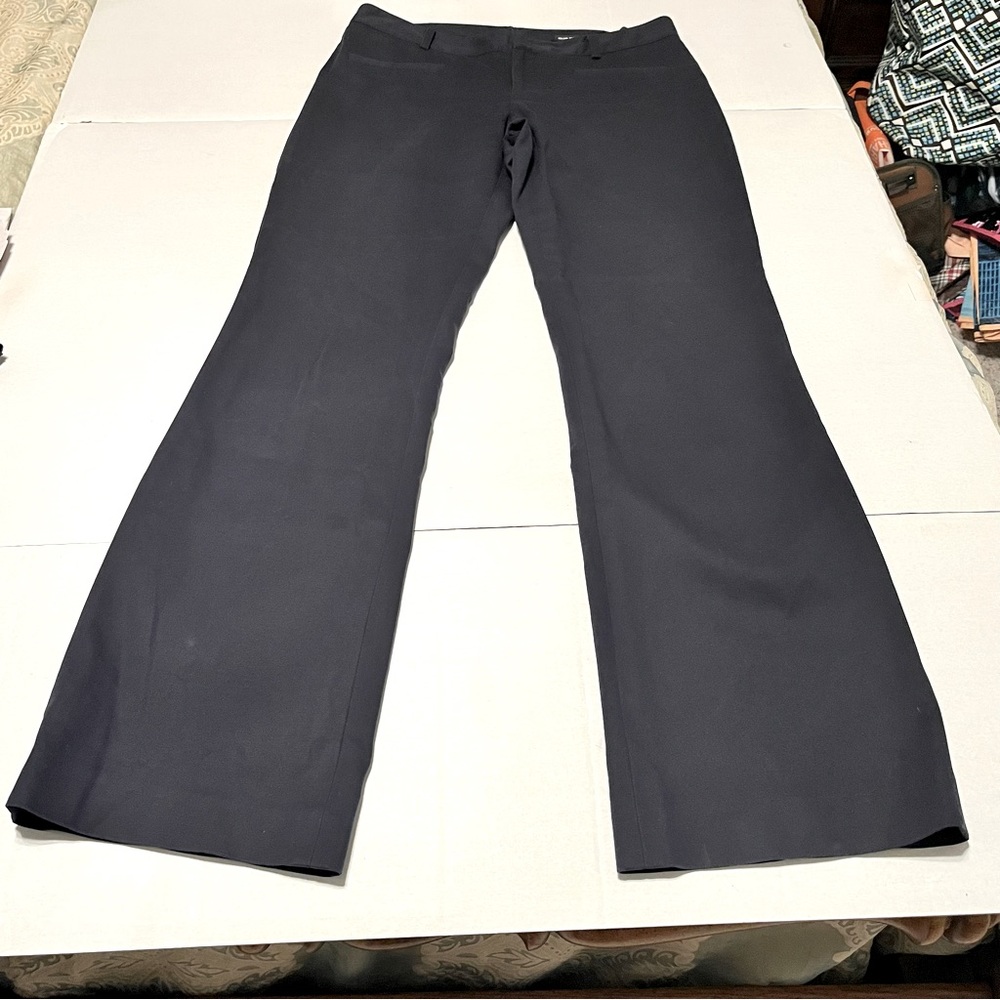 Club Monaco Womens Size 8 Navy Blue Trouser Dress Pant Bootcut Office *TINY FLAW